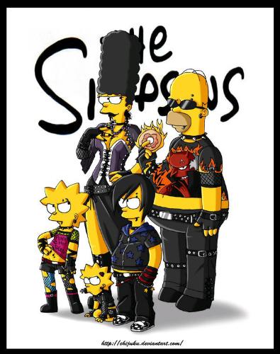 The Simpsons EMO style! - The simpsons emo style or gothic... Call them a whatever you want.
