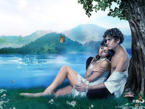 Love - Wallpaper of a Cute couple