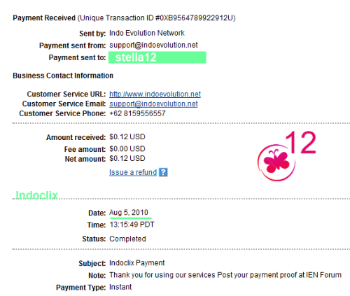 IndoClix Payment Proof - Fast earning site  http://www.indoclix.com/index.php?ref=stella12