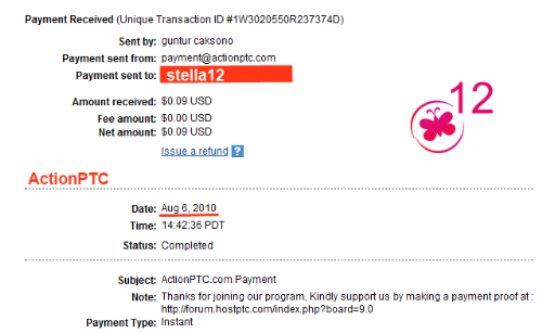 ActionPTC Payment Proof - Recently had a new fast server!!  http://www.actionptc.com/index.php?ref=stella12
