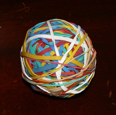 Rubber band ball - This is my nieces rubber band ball