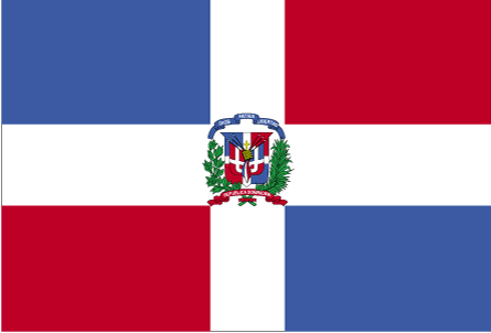 Dominican Republic flag - This is the flag of my country, the Dominican Republic, the red color means the blood of the heroes that fight for the country, the blue color means the sky and that God protects us, the white color means the peace.
