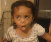 goofy face - keesha doing goofy face
