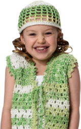 Girl Wearing A Crochet Dress! Great design. - This is a girl wearing a dress made of crochet design.