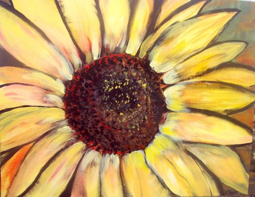 sunflower painting - An original acrylic painting that I did of my neighbor's sunflowers