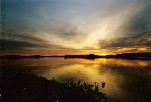 Summer Night - One of the summer nights that I wandered taking photos - this one from an island in the middle of the river. Finland to the right, Sweden left. Sunrise in Northeast.