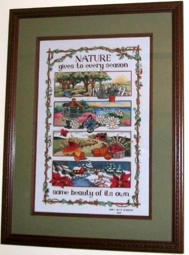 The Four Seasons Cross Stitch That I Did - before I did my dad's