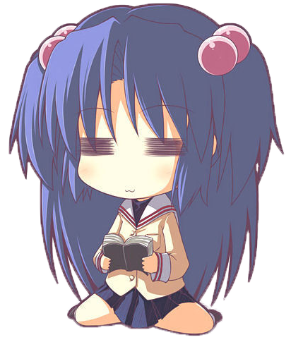 chibi kotomi-chan - Ichinose Kotomi of Clannad. The genius girl who's so freaking plays the violin so bad, though she thinks it's really calming, feels good and just alright. lol. she's really cute..