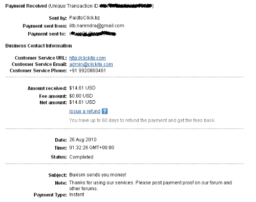 Payment proof - It is a payment after buxism was hacked and mean that it still paying!