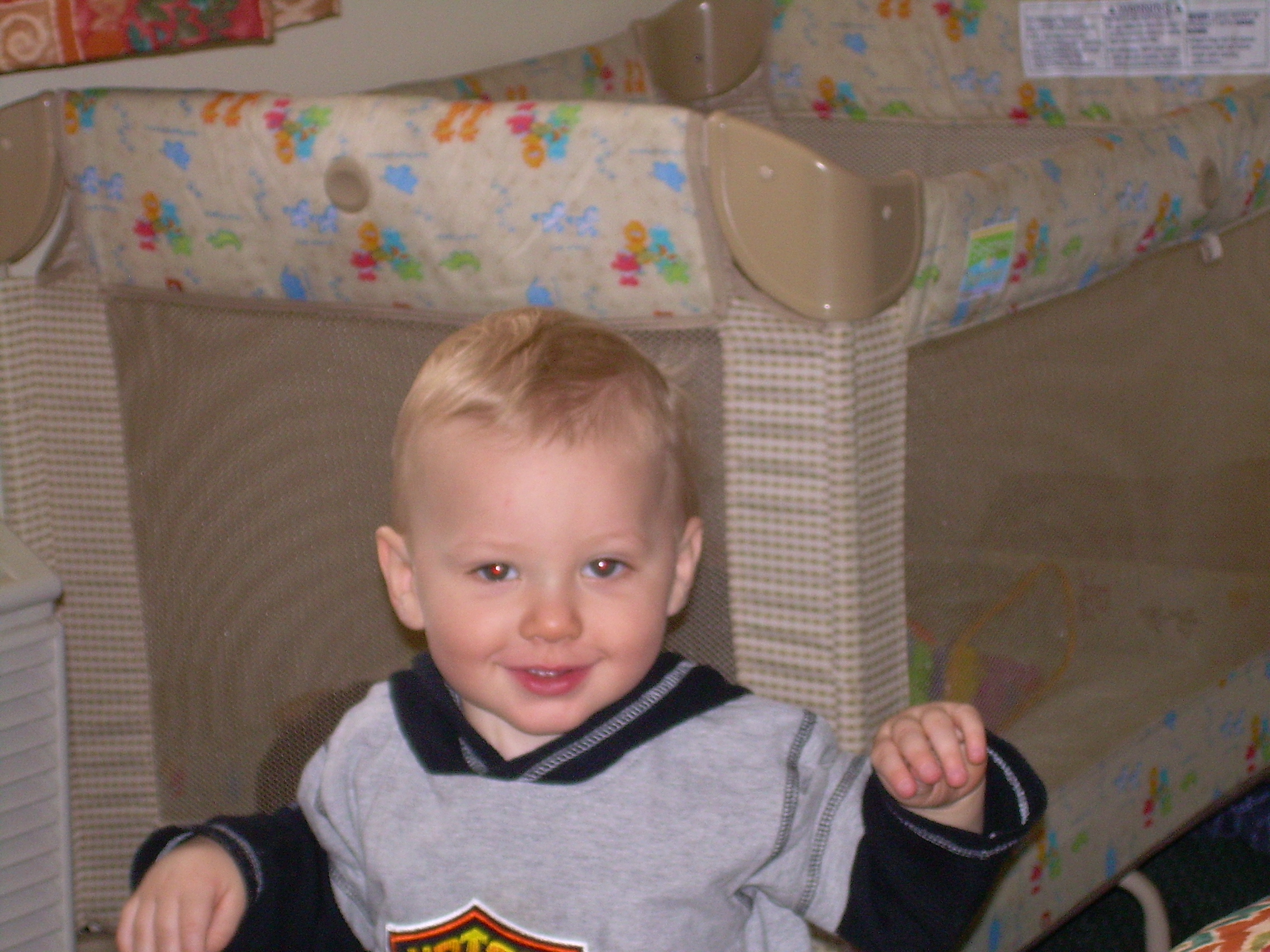 Baby stunning his stuff - isnt he the cutest