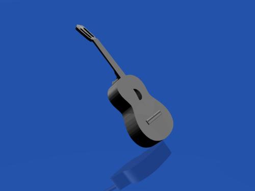 My first attempt at moddeling a guitar in blender. - This is my first attemped at moddeling a guitar in blender but I need to improve it a lot.