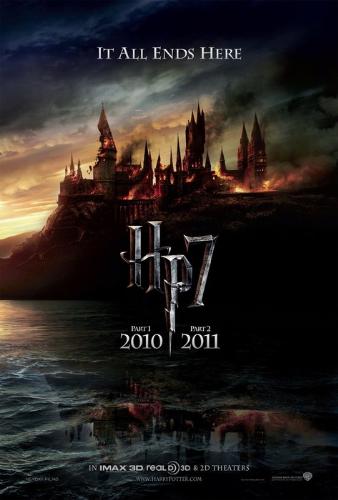 Harry Potter 7 Movie poster, the deathly hallows - Harry Potter 7 Movie poster. It all ends here. The deathly hallows.