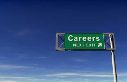 career sign - a career sign instead of a name of a road, or place