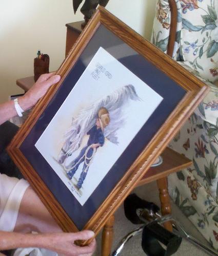 Framed Cross Stitch - that I made for my dad and just had it framed` Framed Cross Stitch - that I made for my dad and just had it framed`