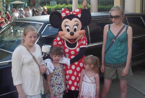 My four grandchildren - Here are the four sisters in Disneyland, you can see the difference in weight