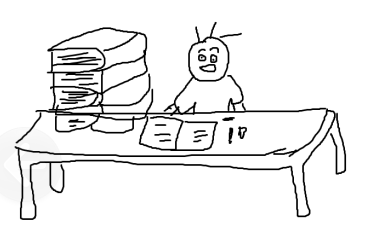 abundant homework - this pictures shows that the person was depressed and desperate due to a lot of homework waiting for him to finish