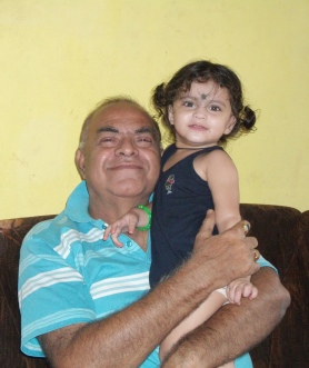 my grand daughter with me - my granddaughter subhee with me