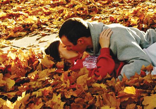 kiss,love,couple,fall in love,romance,relatioships - A young couple kissing each other