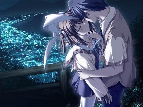  kiss in the moonlight - couple almost kissing in the moonlight