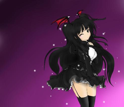 Gothic Lolita - Anime Drawing of a Gothic Lolita Girl. please comment :D