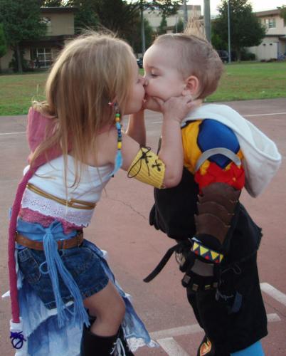 Kissing couple - Innocent kisses by children