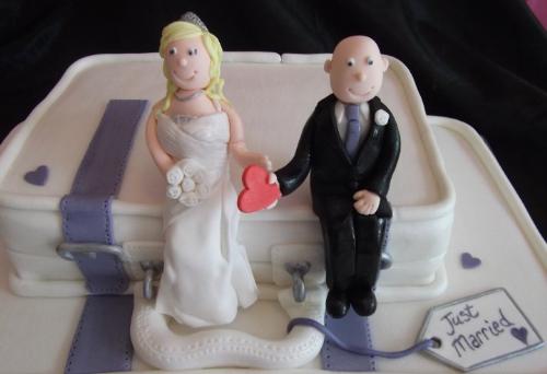Bride and groom - A sugar paste bride and groom