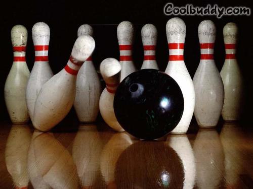 Bowling - Bowling is a sport in which players attempt to score points by rolling a bowling ball along a flat surface, usually a wooden or synthetic surface, either into pins or to get close to a target ball