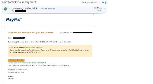 paidtoclick, genuine, payment proof, PTC - Paidtoclick, genuine, instant payout