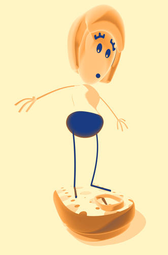 Dieting - This photo represents dieting, weight reduction and a women concious on weight.