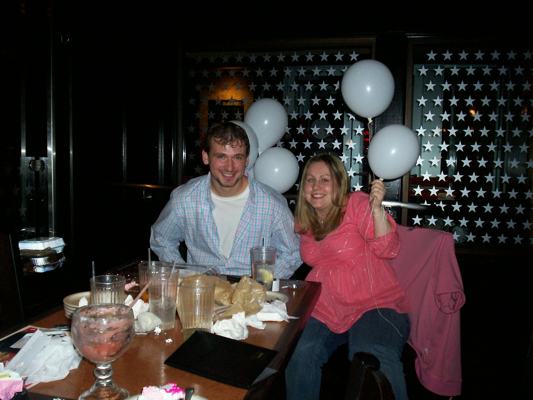 My birthday~ me and my fiance - I was 7 months pregnant in this picture.
