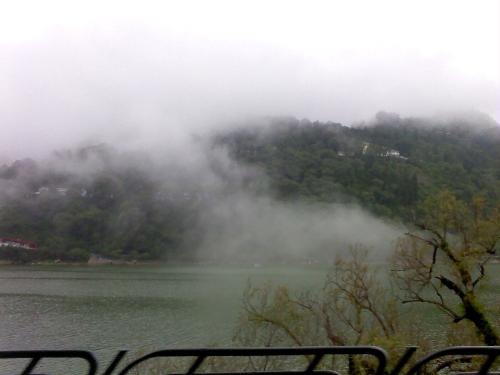 nainital - naini lake with little fog