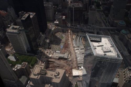 Ground Zero, New York City - An arial view of Ground Zero in New York City