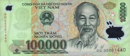 Currency of Vietnam - 100000 vnd.