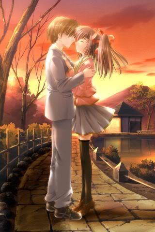 love date^^ - boy and girl kissing on a date^^