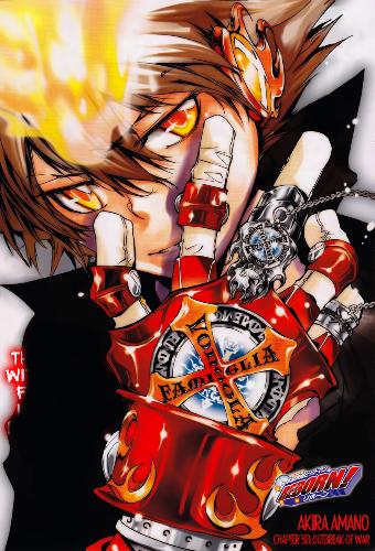 vongola decimo - The Reborn! story revolves around a boy named Tsunayoshi 'Tsuna' Sawada, who is chosen to become the Vongola Family's boss due to him being the great-great-great-great grandson of the first Vongola boss, who had moved to Japan from Italy during his time. He is told by Reborn that he will become the tenth (Italian decimo) Vongola boss. Also, the other candidates for the position of the head of the Vongola Family have died. For these reasons, Tsuna is the only remaining heir. As such, Timoteo a.k.a. 'Vongola IX', the current head of the family, sends Reborn, an infant hitman from Italy, to train Tsuna. Tsuna then unwillingly undergoes training from Reborn. Reborn's main method of teaching Tsuna is the 'Dying Will Bullet', which will make the person be 'reborn' with a stronger self intent on fulfilling his dying will. Through his experiences, the initially clumsy and underachieving Tsuna unconsciously becomes stronger and more confident, which ultimately makes him better suited as the Vongola Family's boss despite continuing to reject his Mafia inheritance. He also starts making several friendships such as his crush Kyoko Sasagawa.