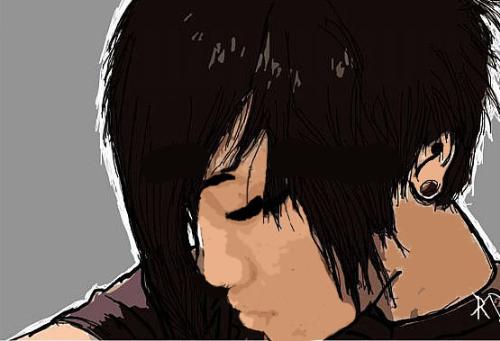 Emo - Photoshopped image of mine trying to make myself look like an emo with vector effects. -)