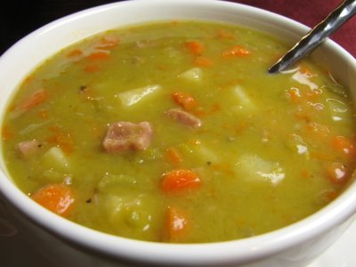 Pea and ham soup - Lovely and warming on this miserable wet Friday!