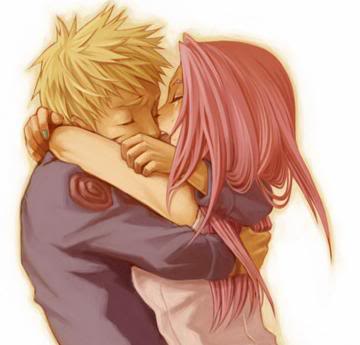 sakura and naruto kiss^^ - sakura and naruto kissing very happy to be together^^