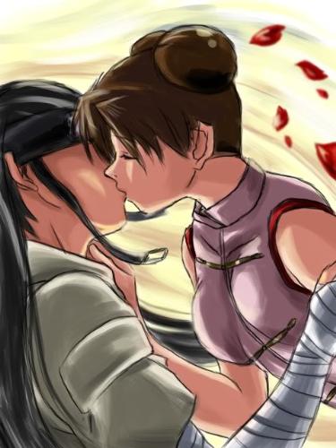 true kiss^^ - boy and girl kissing much very happy^^