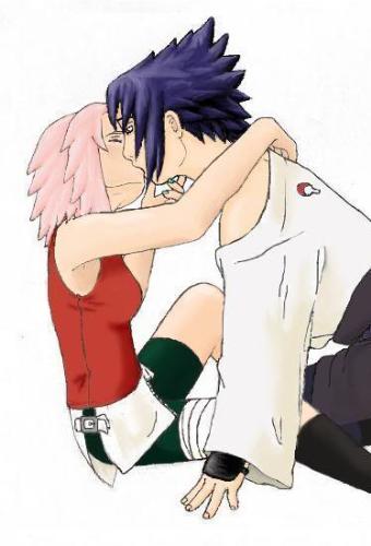 love kiss^^ - sakura and sasuke kissing much^^