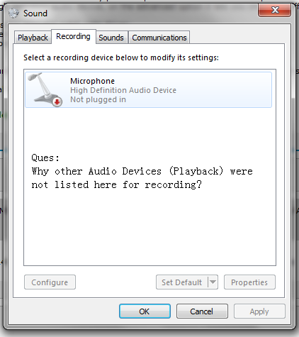 Windows 7 Recording Device - My Recording Device list is Empty in Windows 7, Unable to record sound.