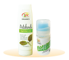patchouli lotion / patcouli roll on - Components: Ionic minerals, Vitamin E and Jajoba extracts helps smoothen skin.