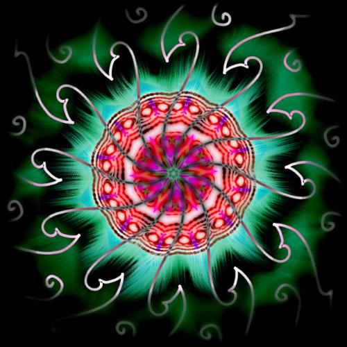 Picture by me called 'Platinum Peppermint Pollen' - Done entirely in a paint type program.
