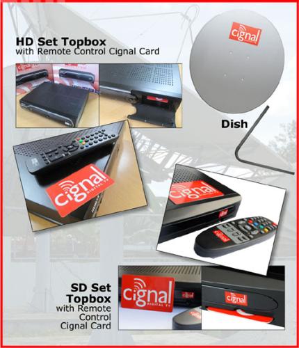 Cignal Kit - Cignal digital tv broadcast kits for HD and standard subscriptions.