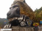 The City of Pines - this is a lion that was on top of a mountain going to Baguio City.