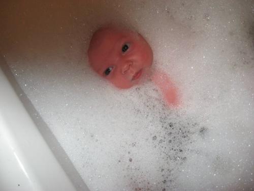 Bubble Babe!! - Olivia enjoying her bubble bath