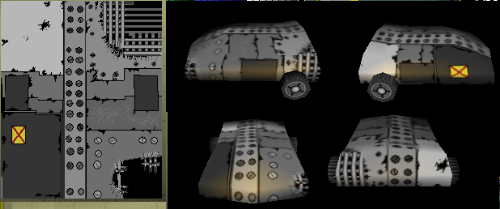 another painting in the game - Here is something like metal plates on the robot, hard to paint, would look cool with rust.