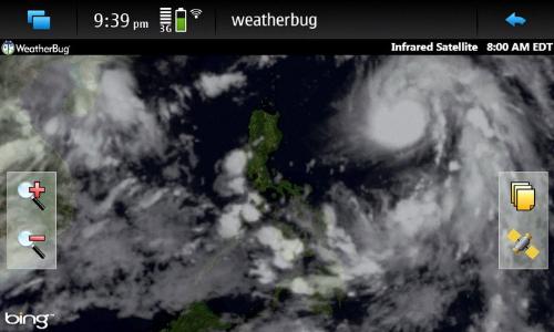 Typhoon Juan is inching closer and closer to the P - ...a satellite view of Juan as it inches closer and closer to the Philippines