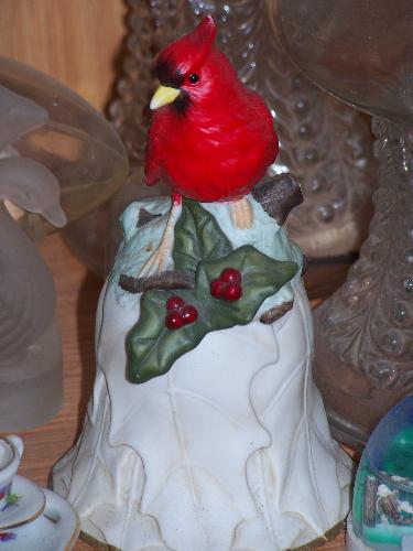 Red Bird Bell - This belonged to my late sister. She collected red birds so I hold this one close to my heart.