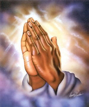 Prayer? - Two hands are enclosed together to symbolize prayer. 